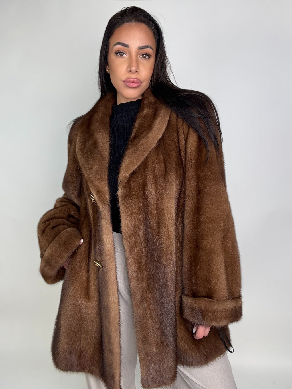 Cappotto in visone N419