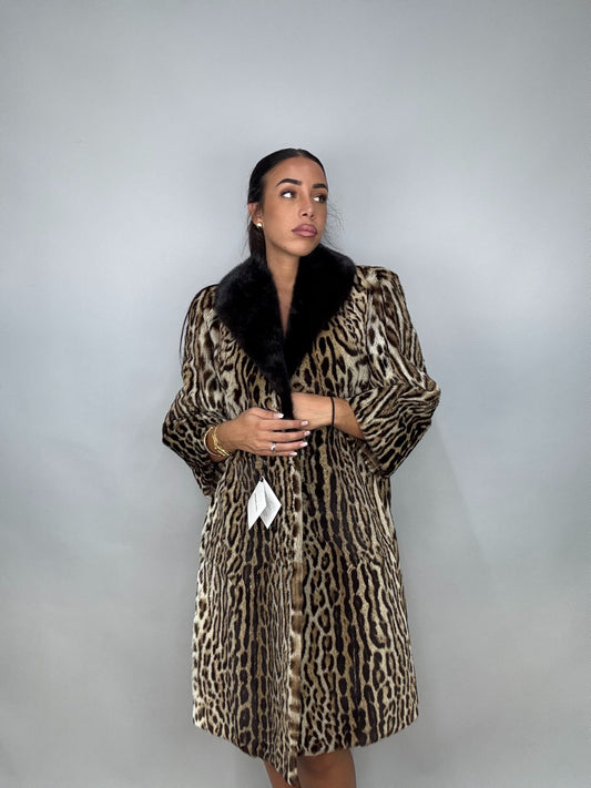 Cappotto in leopardo e visone