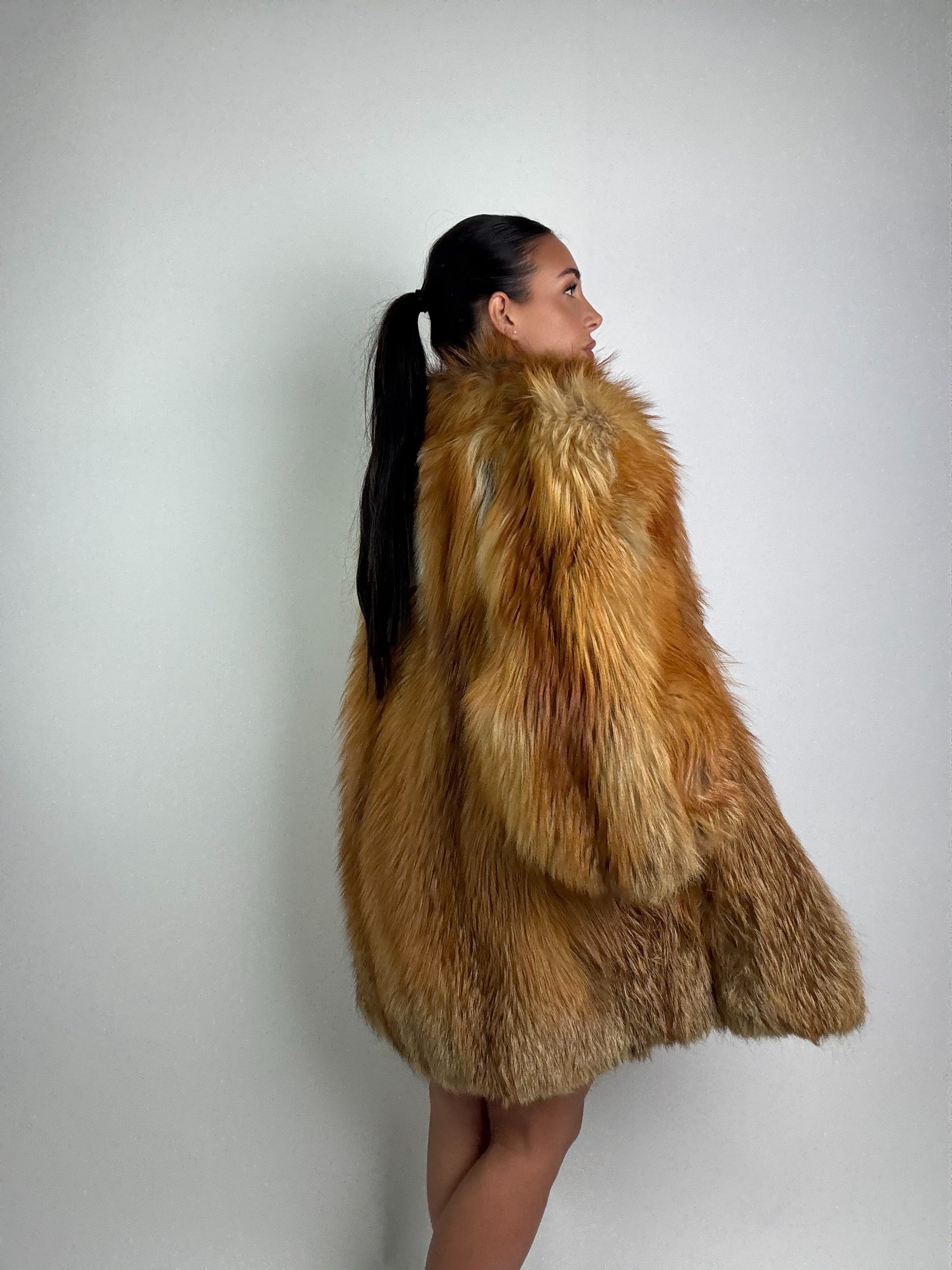 Cappotto in volpe gold N909