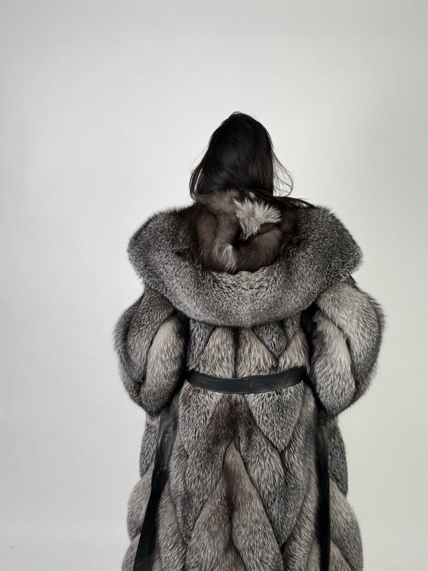 Cappotto Maya in volpe argentata