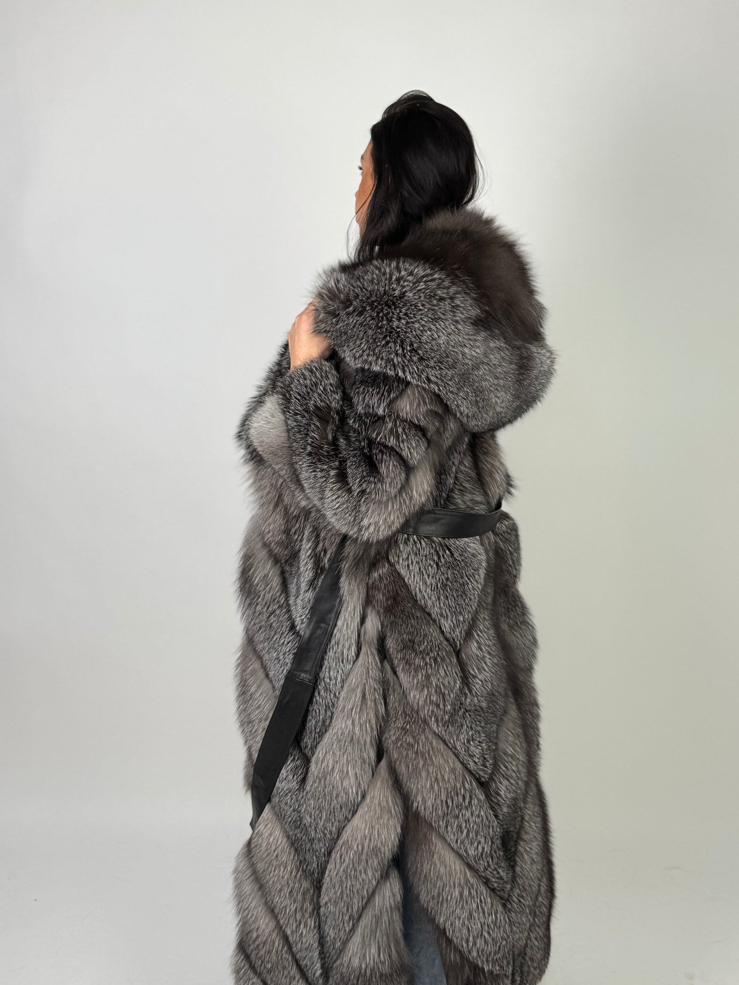Cappotto Maya in volpe argentata