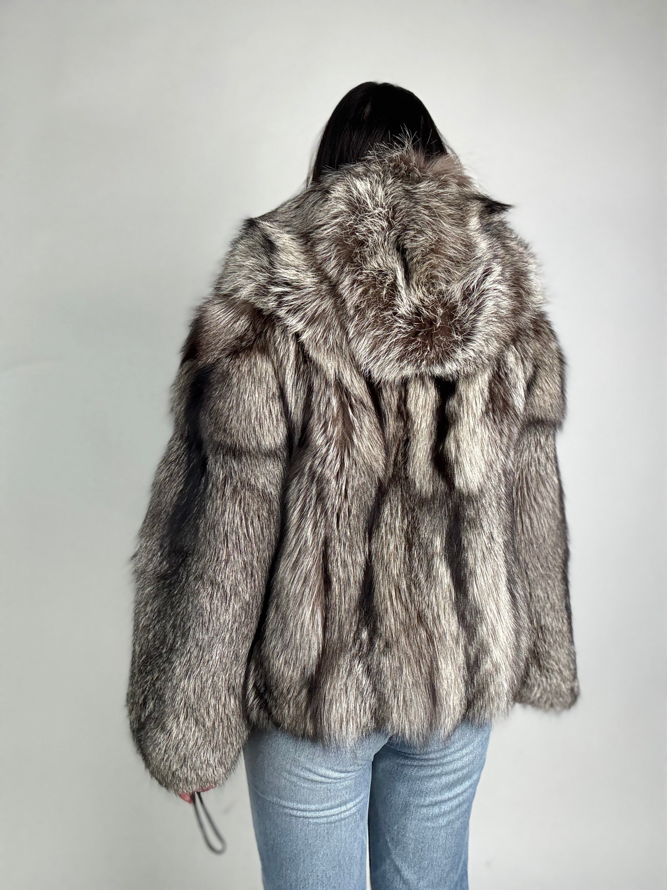 Bomber in volpe argentata N94