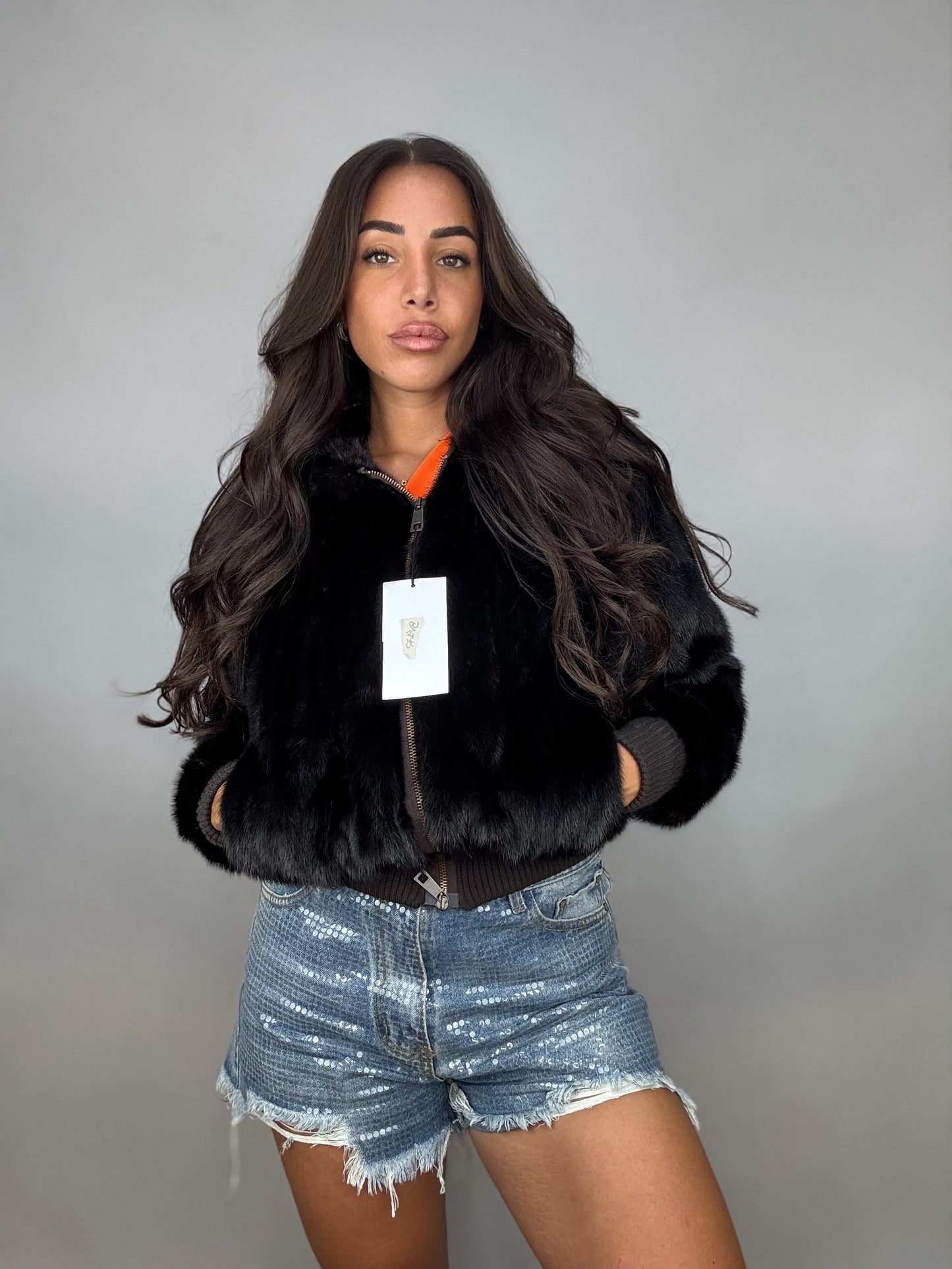 Mink Bomber Jacket