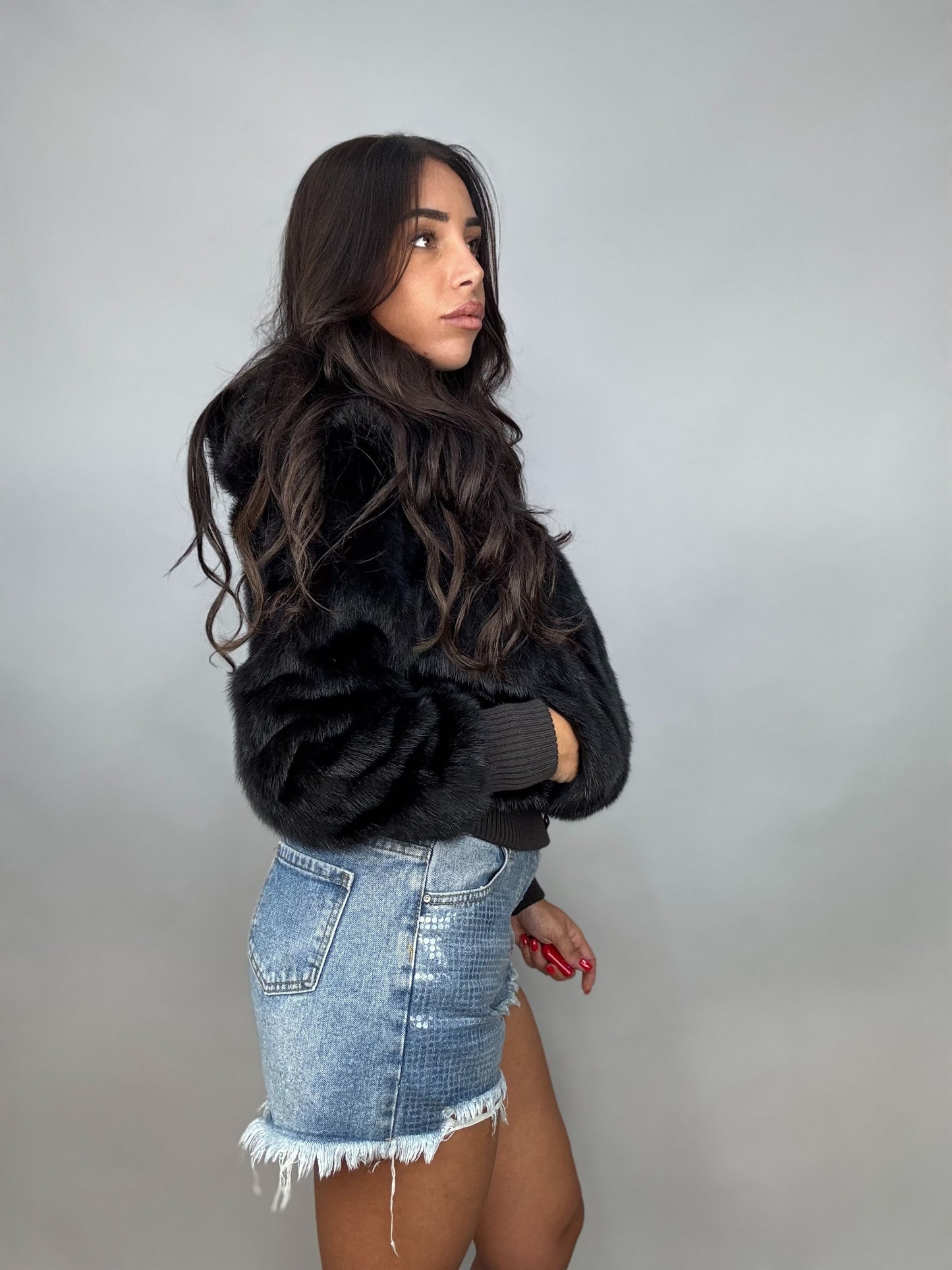 Mink Bomber Jacket