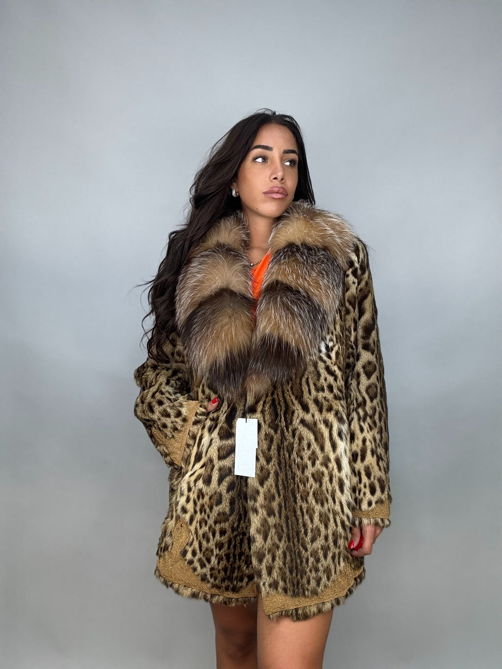 Giacca di giaguaro e volpe