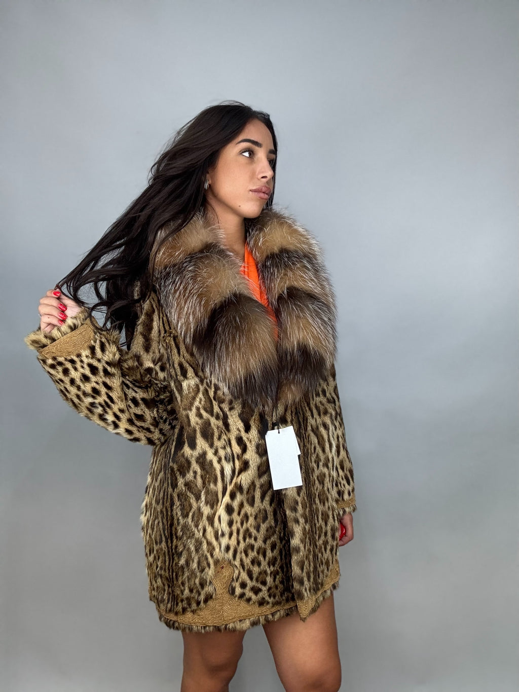 Giacca di giaguaro e volpe