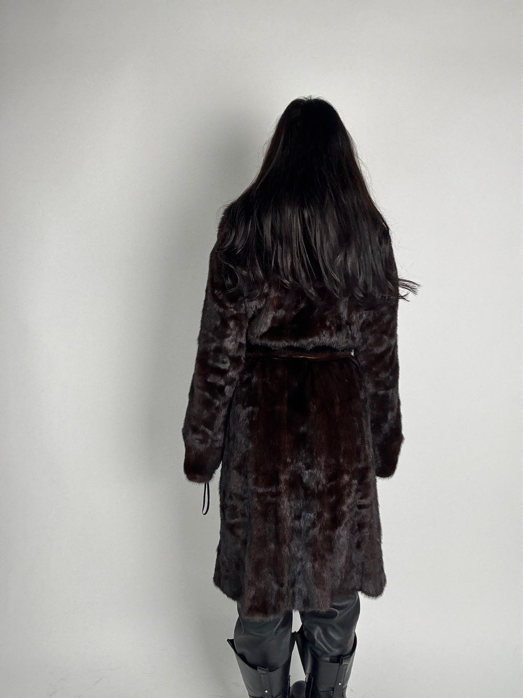 Cappotto in visone e volpe N483