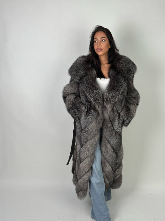 Cappotto Maya in volpe argentata