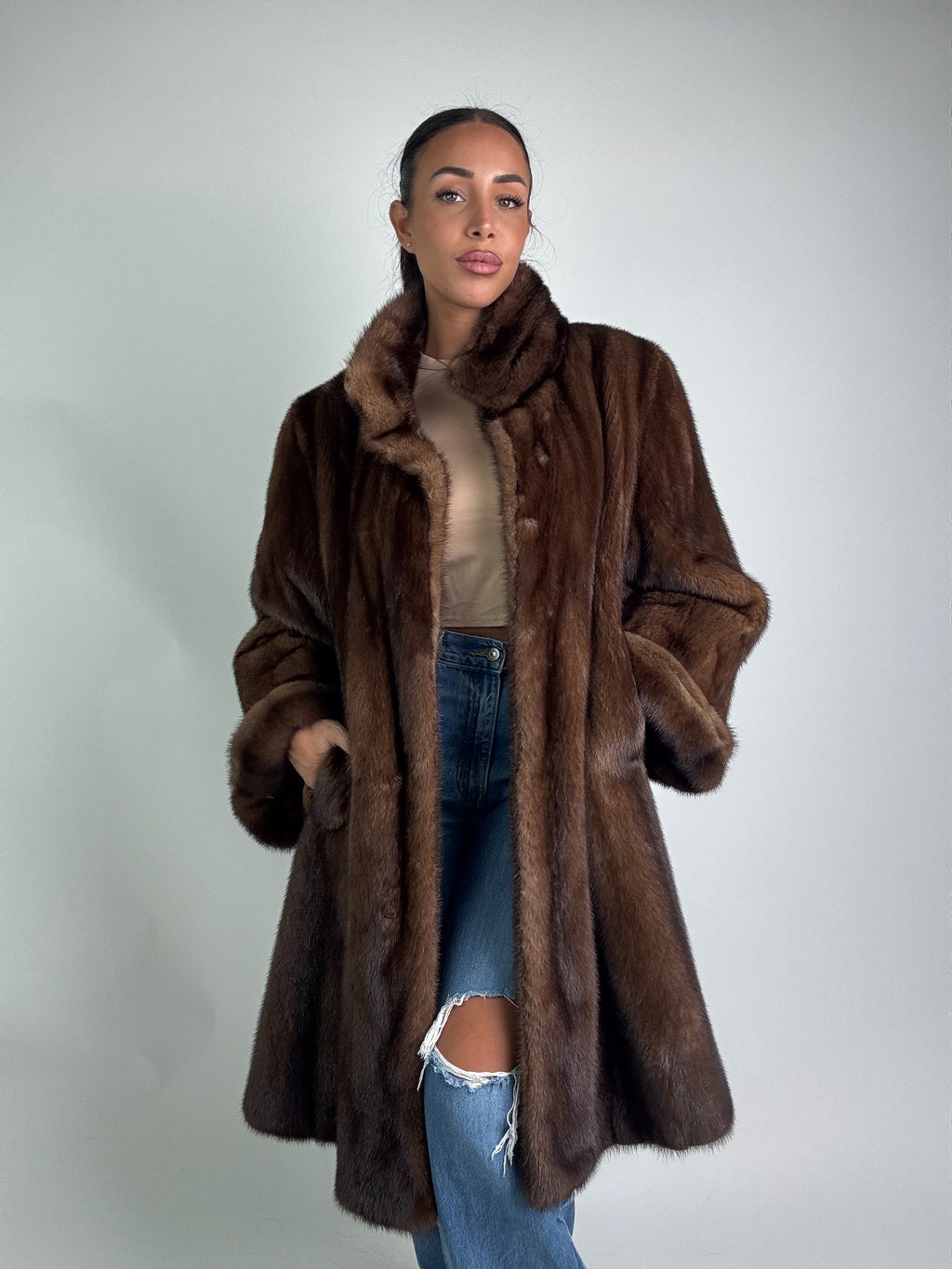 Cappotto in visone N366