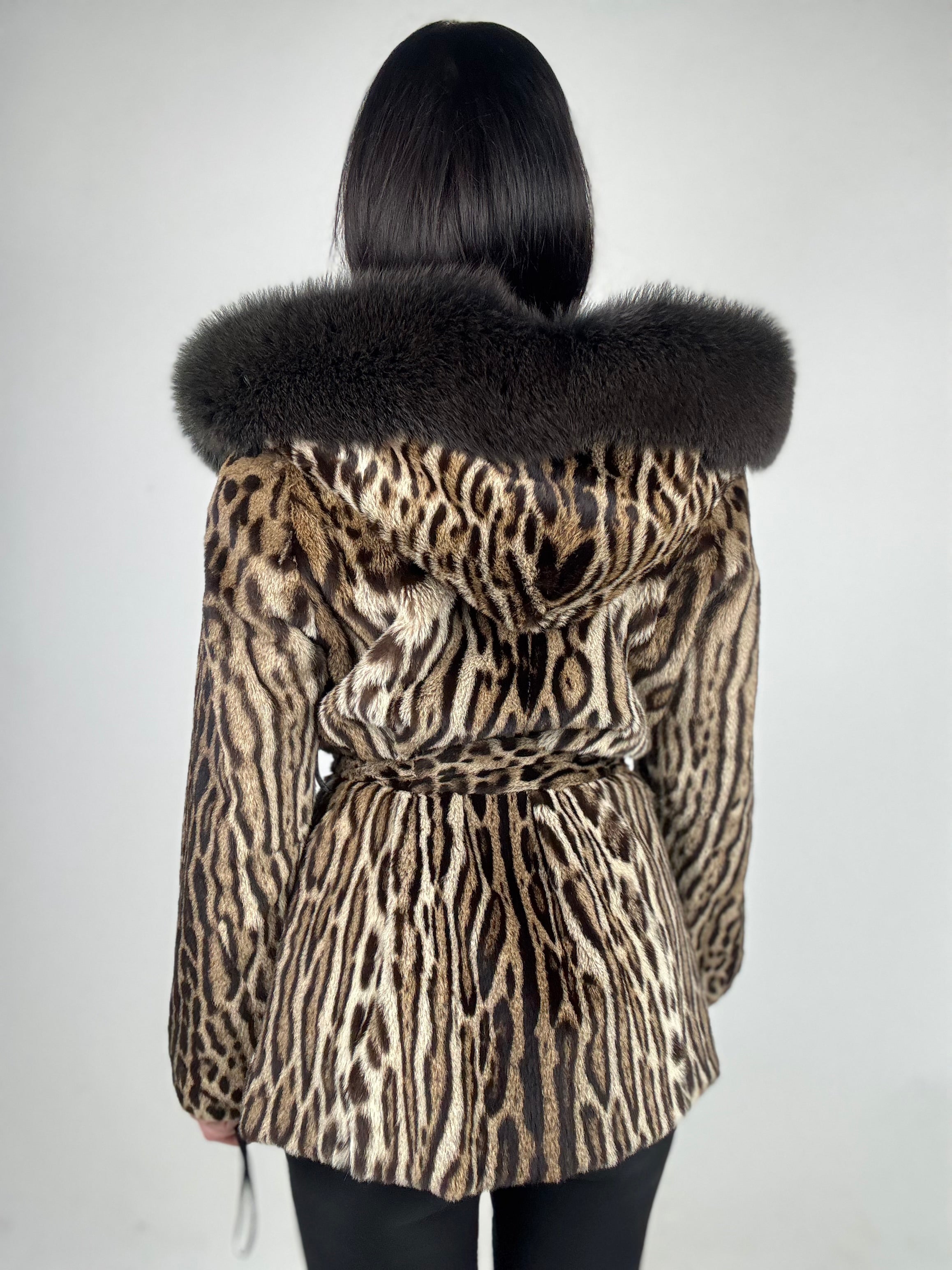 Giacca in leopardo e volpe N48