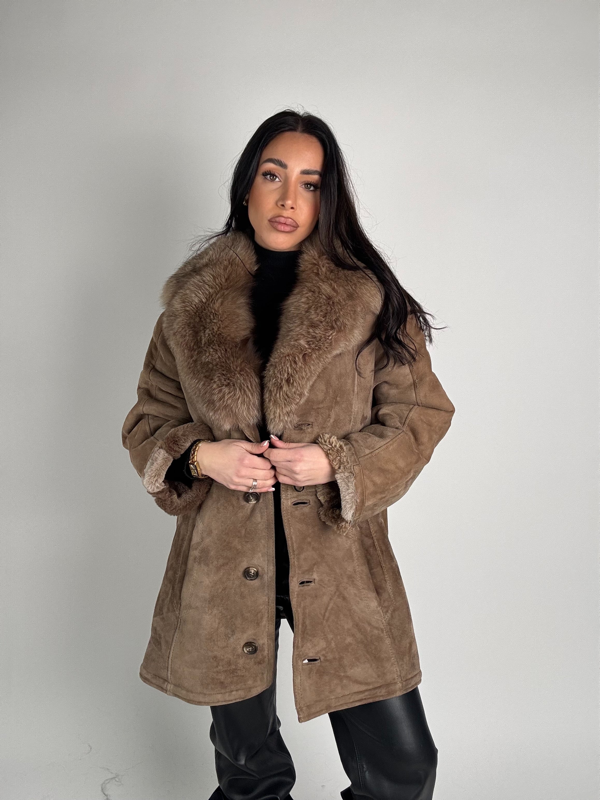 Shearling coat e volpe N198