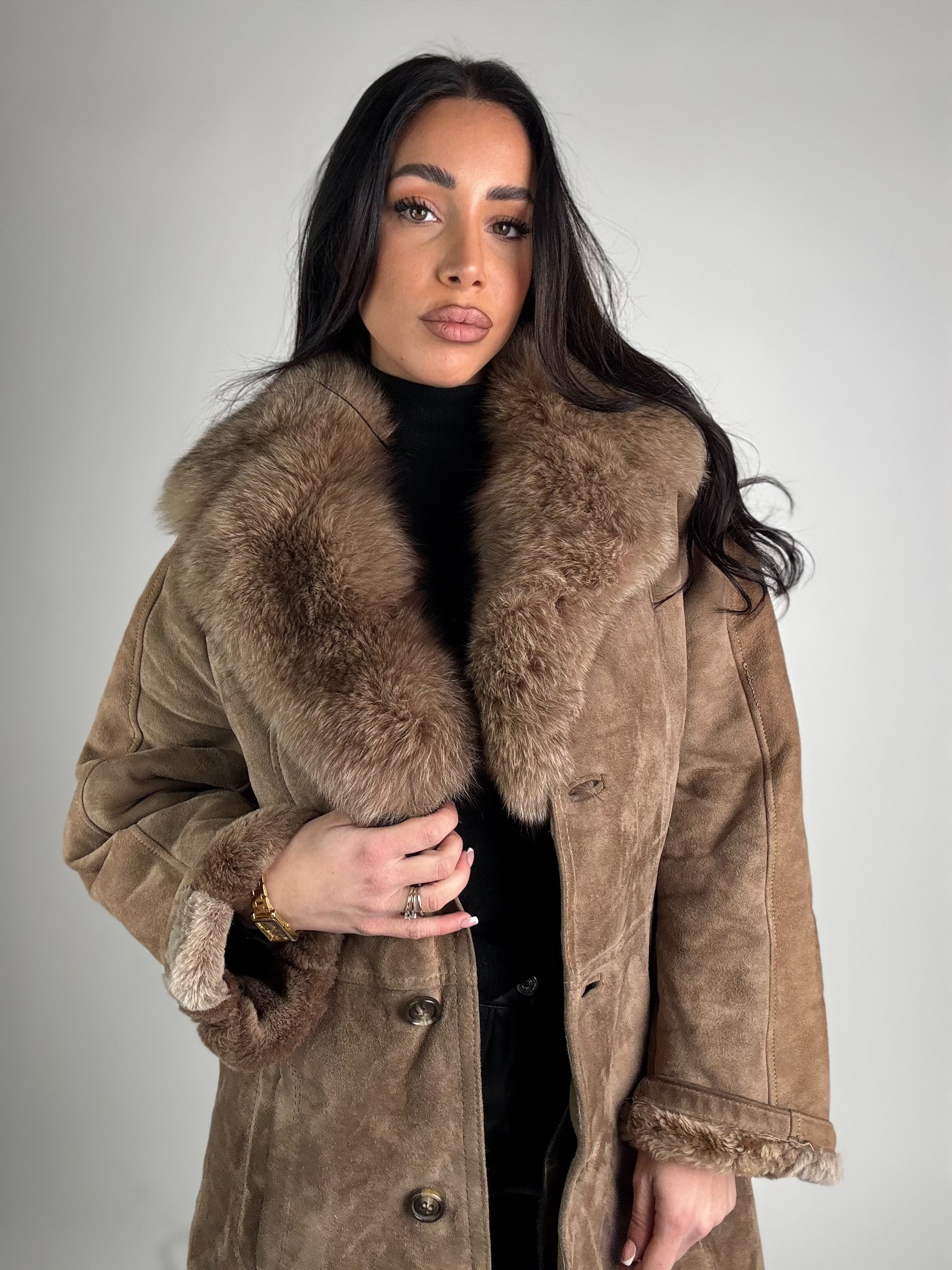 Shearling coat e volpe N198