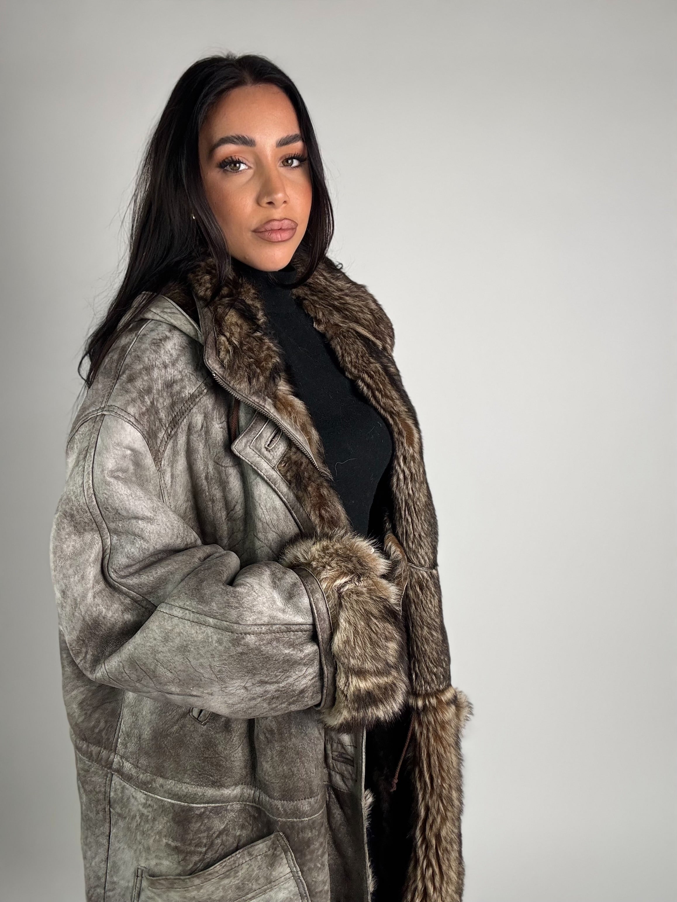 Shearling coat e marmotta N199