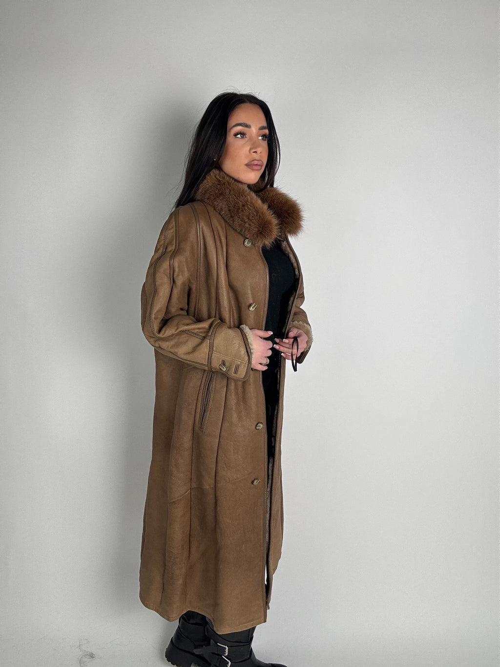 Shearling coat e volpe N200