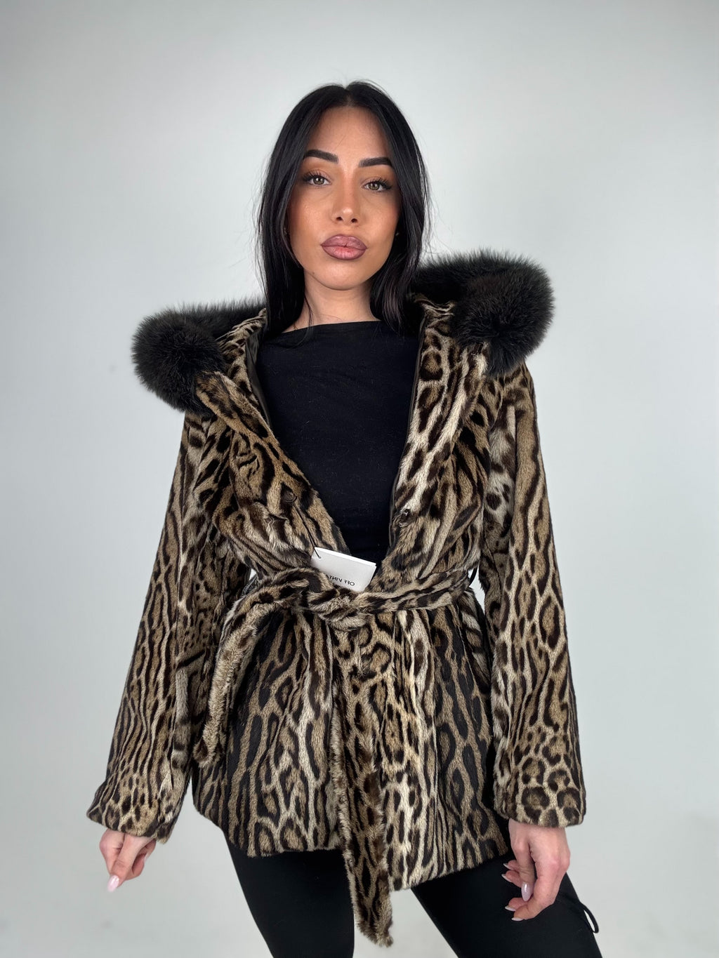 Giacca in leopardo e volpe N48