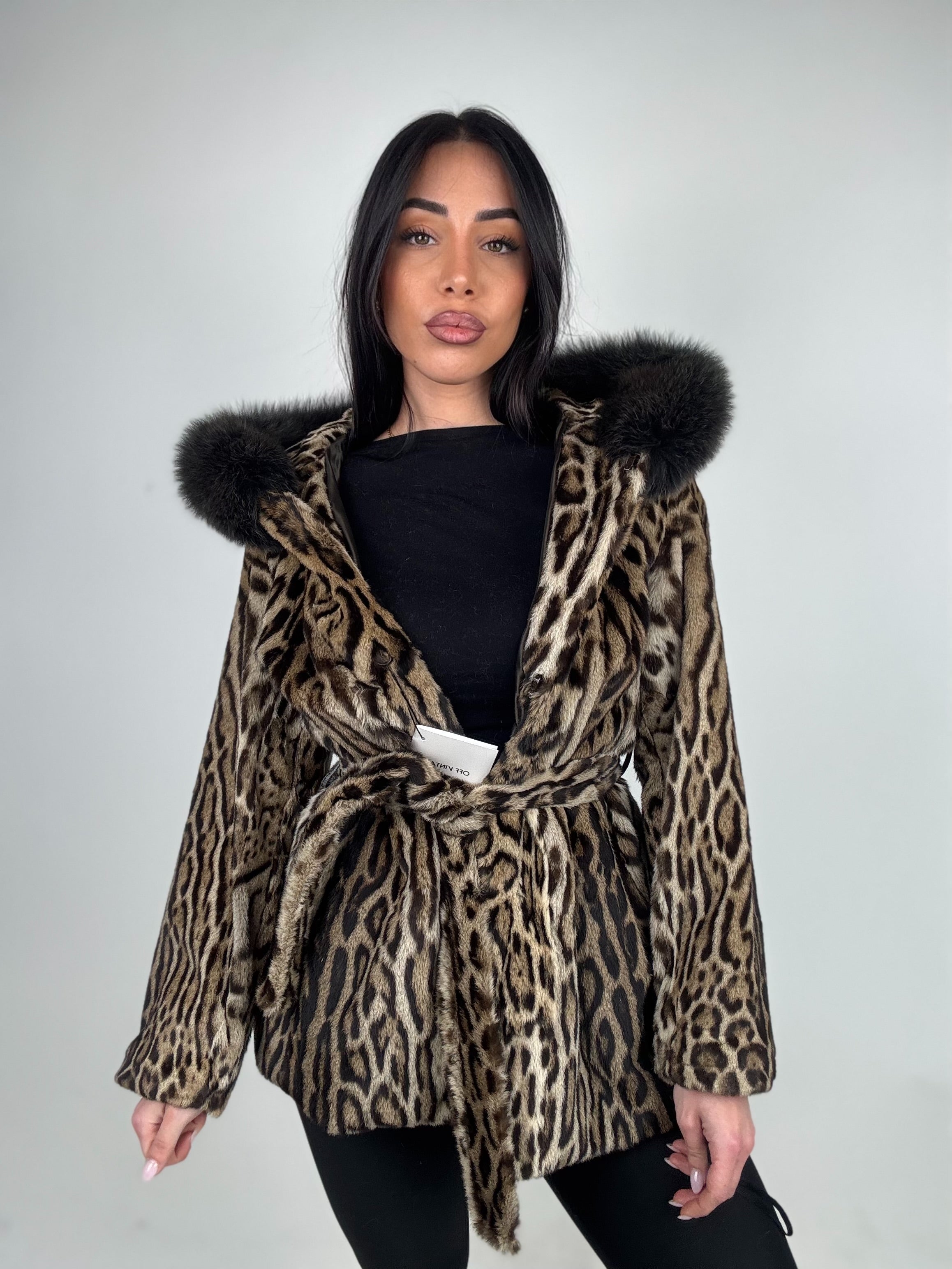 Giacca in leopardo e volpe N48