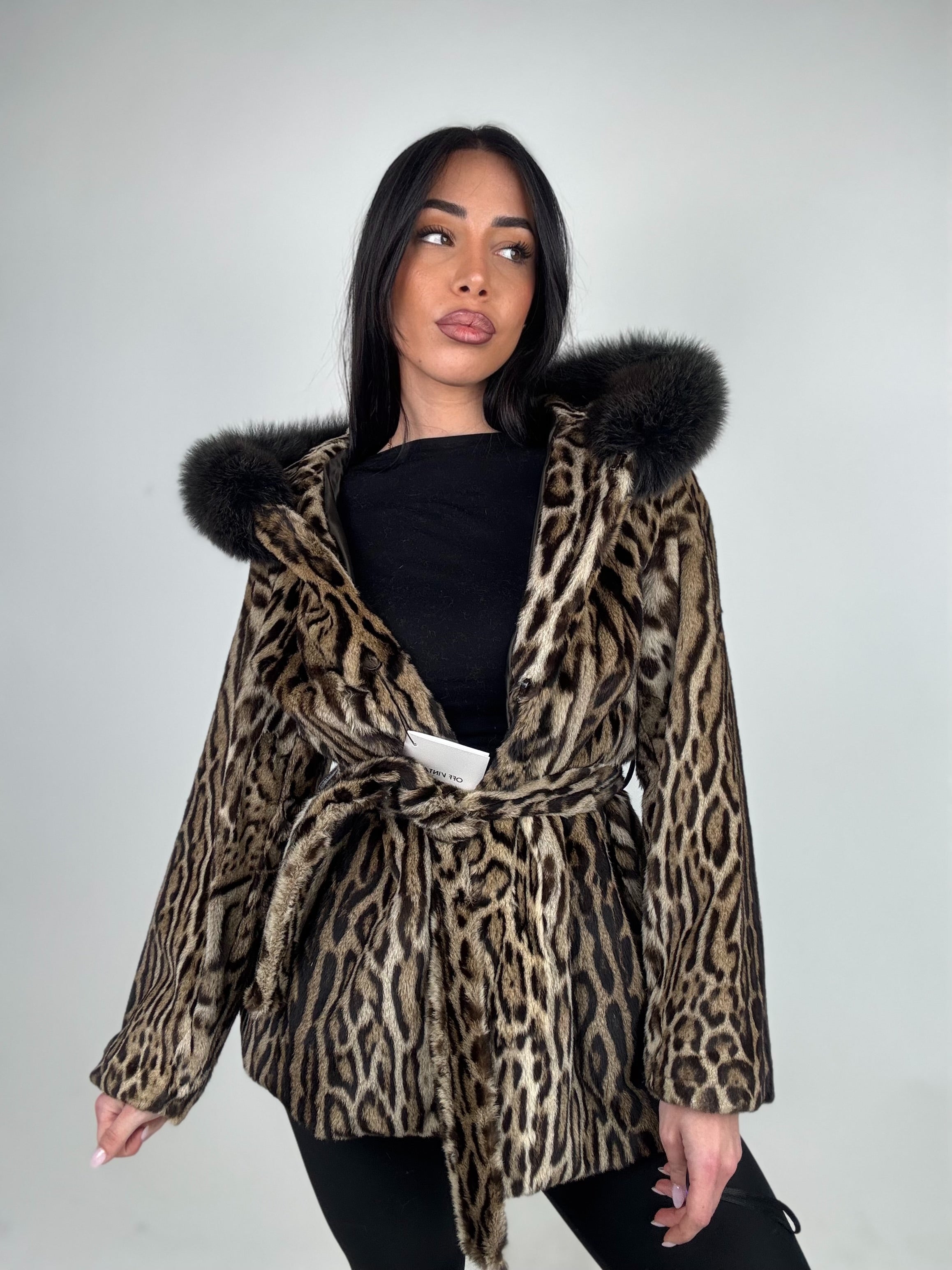 Giacca in leopardo e volpe N48