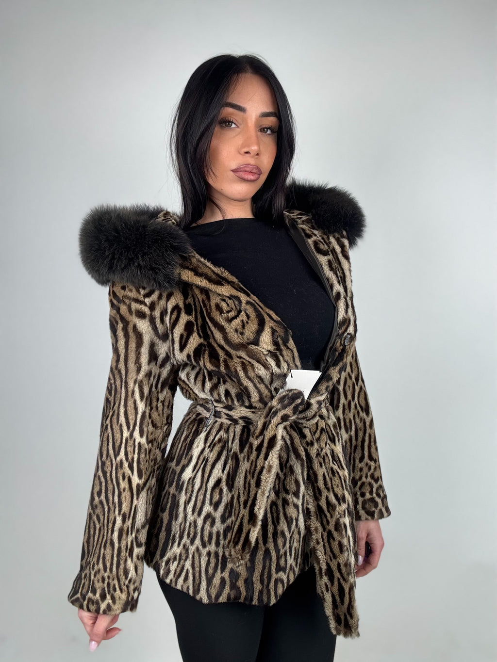 Giacca in leopardo e volpe N48