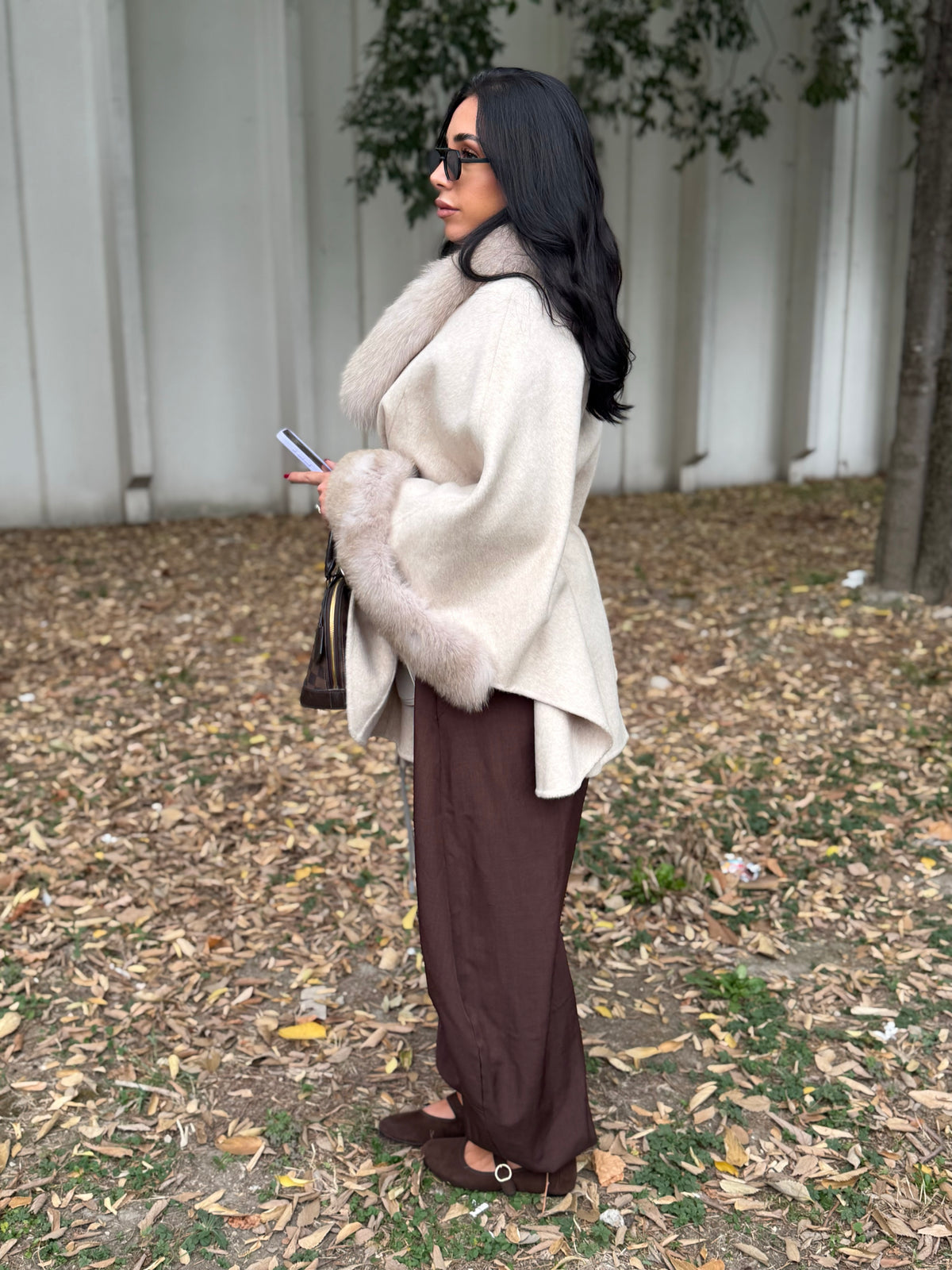 Mantella in cashmere e volpe