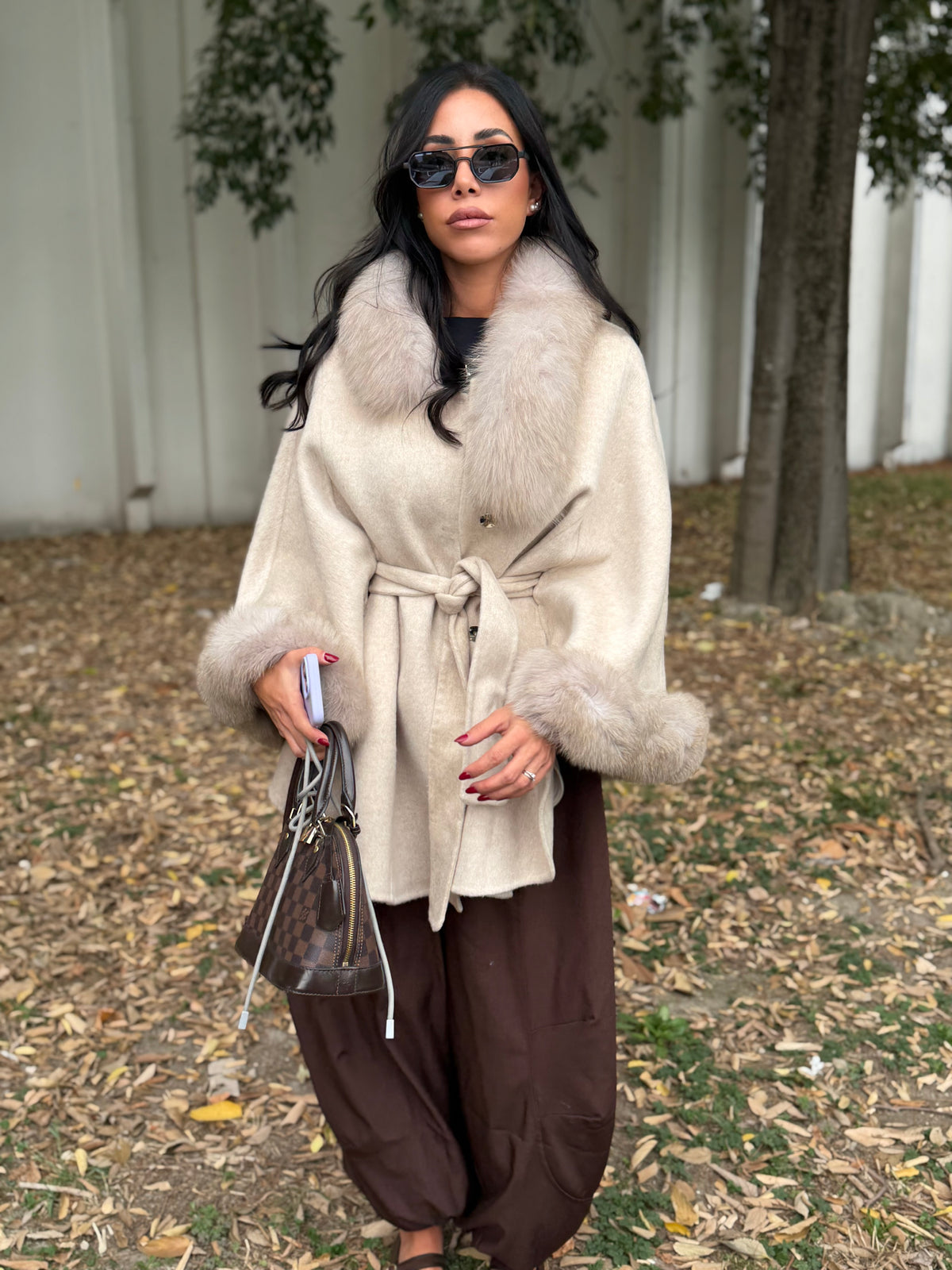 Mantella in cashmere e volpe