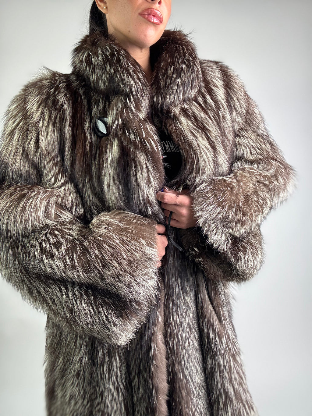 Giacca in volpe argentata N921