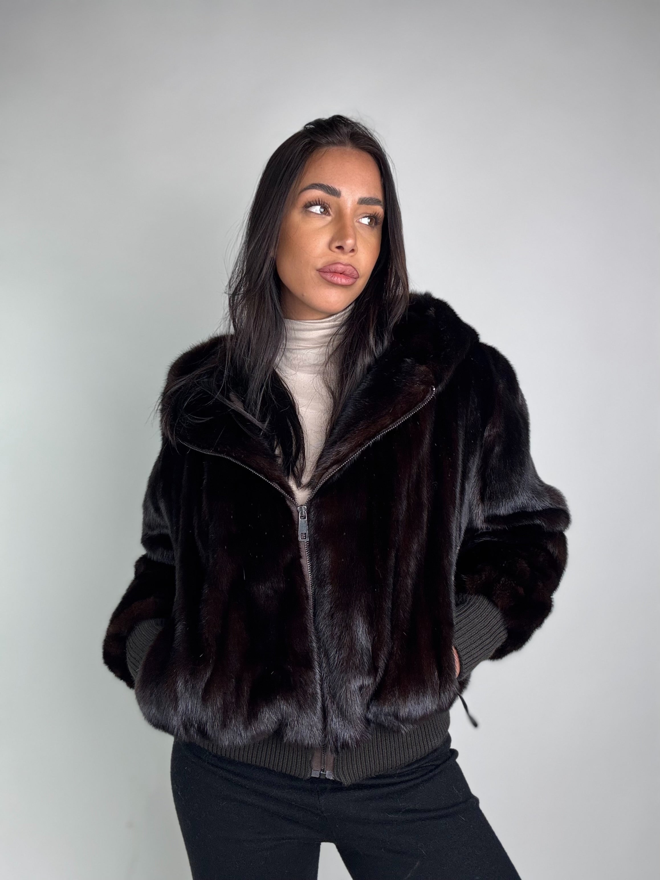 Mink Bomber Jacket