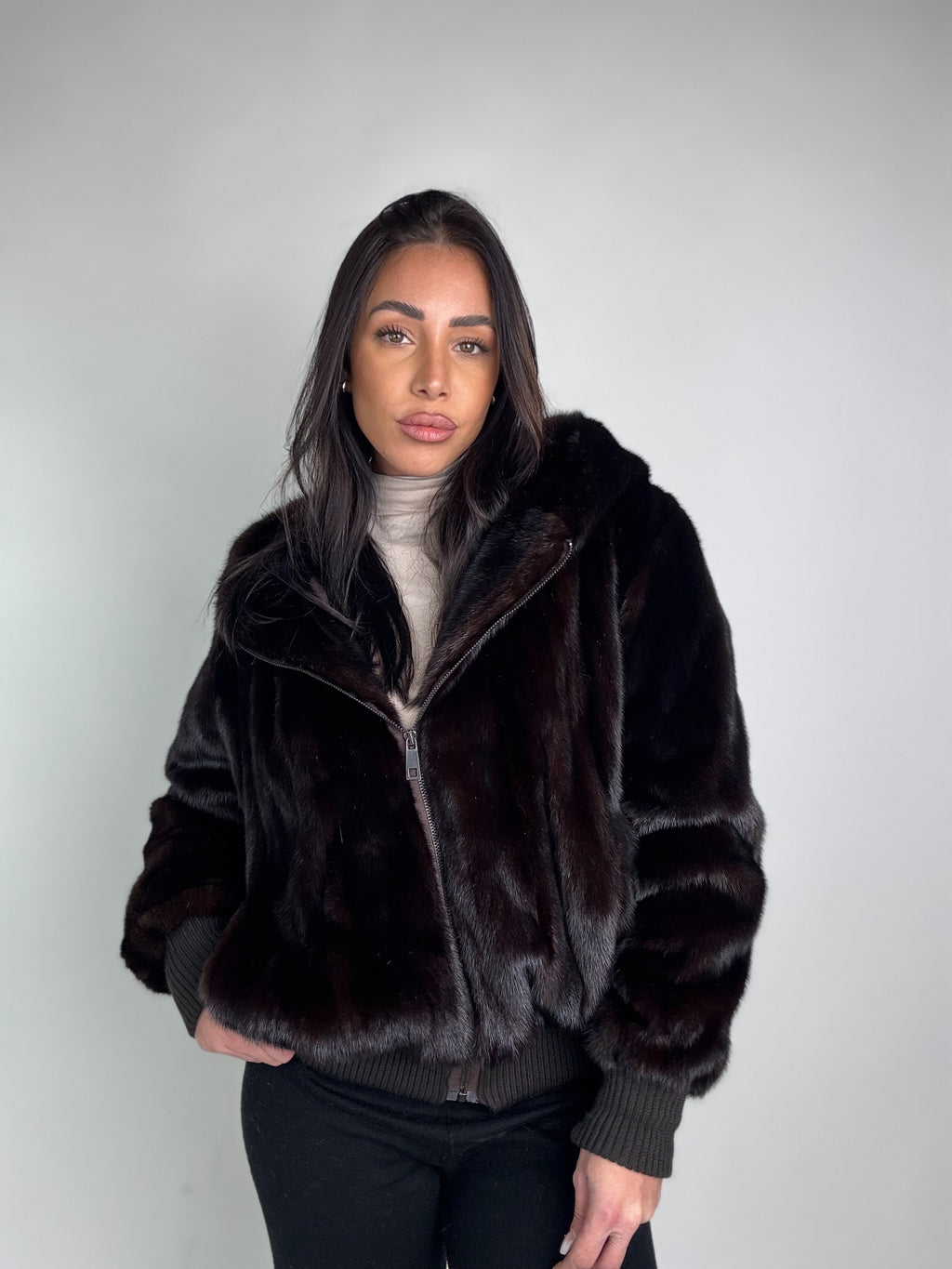 Mink Bomber Jacket