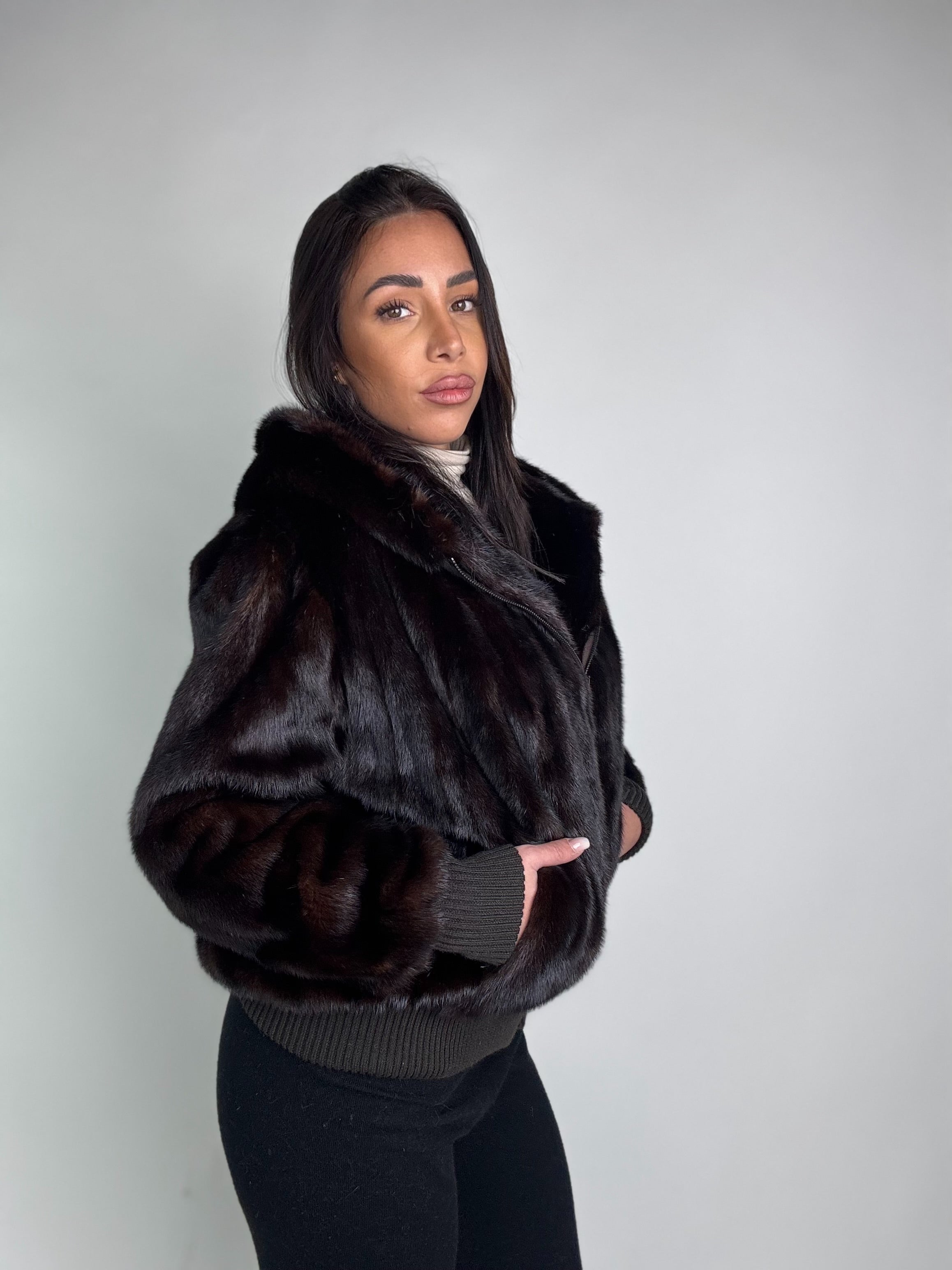 Mink Bomber Jacket