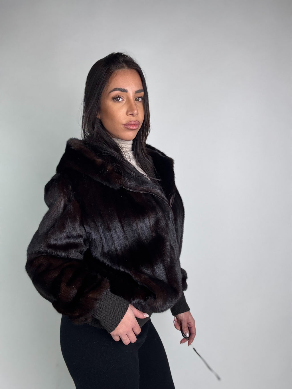Mink Bomber Jacket