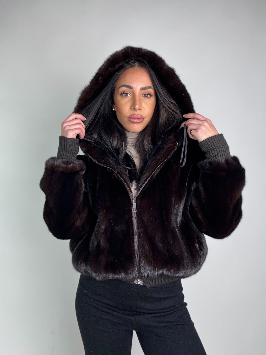 Mink Bomber Jacket