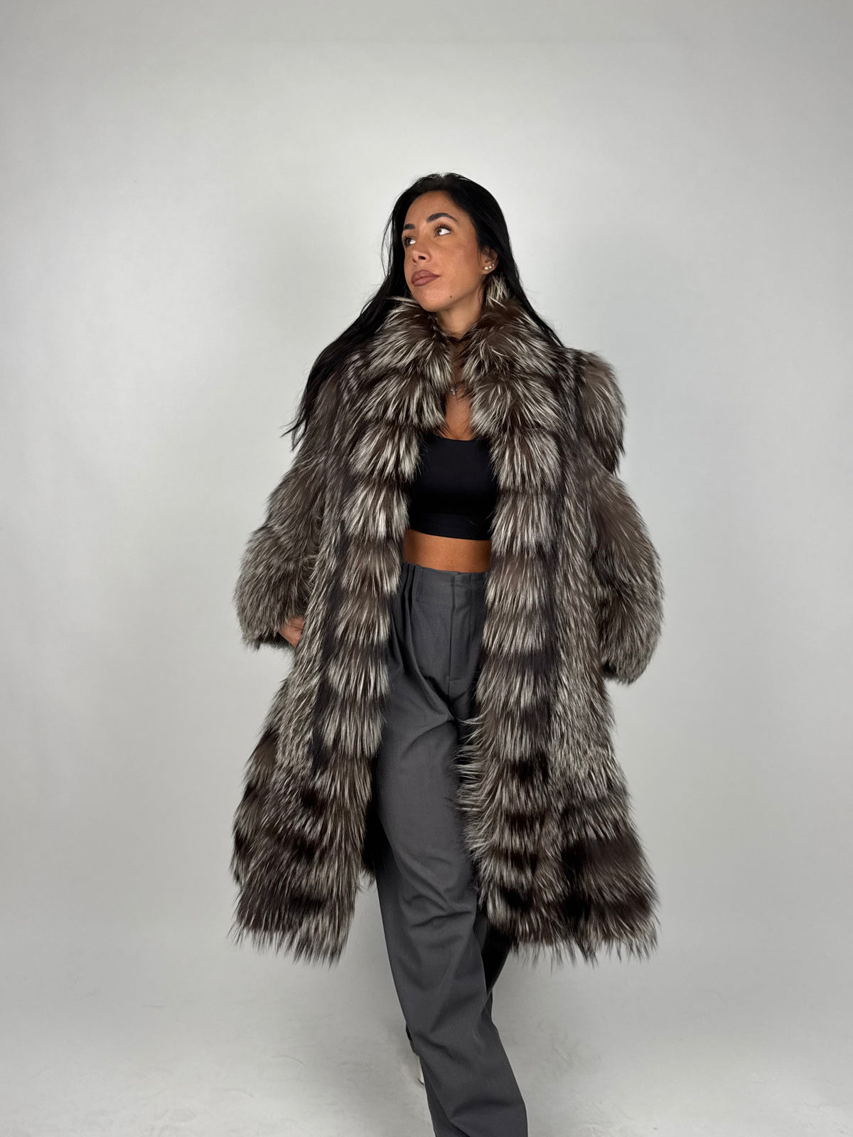 Cappotto in volpe argentata N254