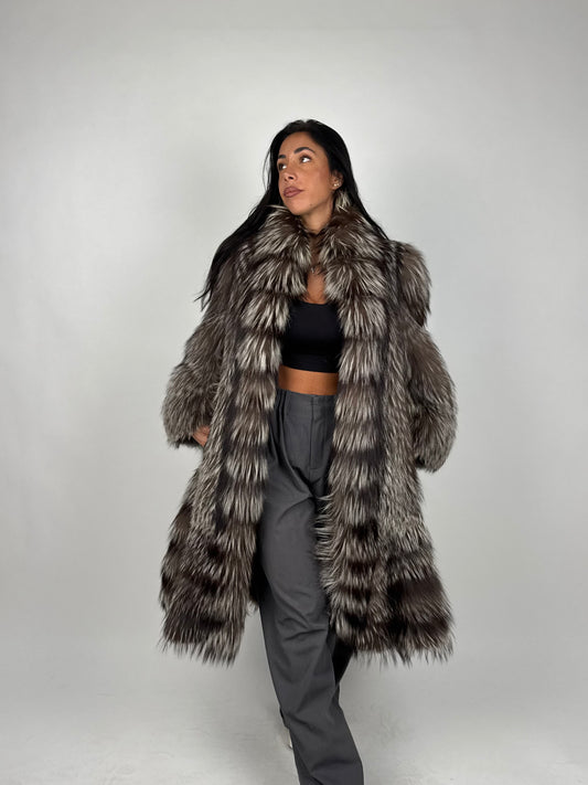 Cappotto in volpe argentata N254