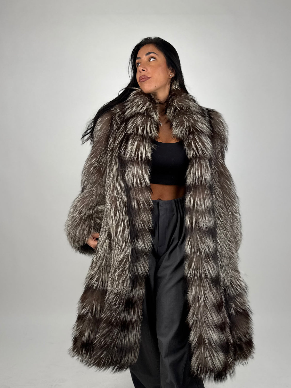 Cappotto in volpe argentata N254