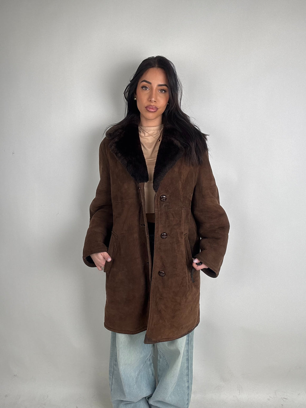 Shearling coat N214