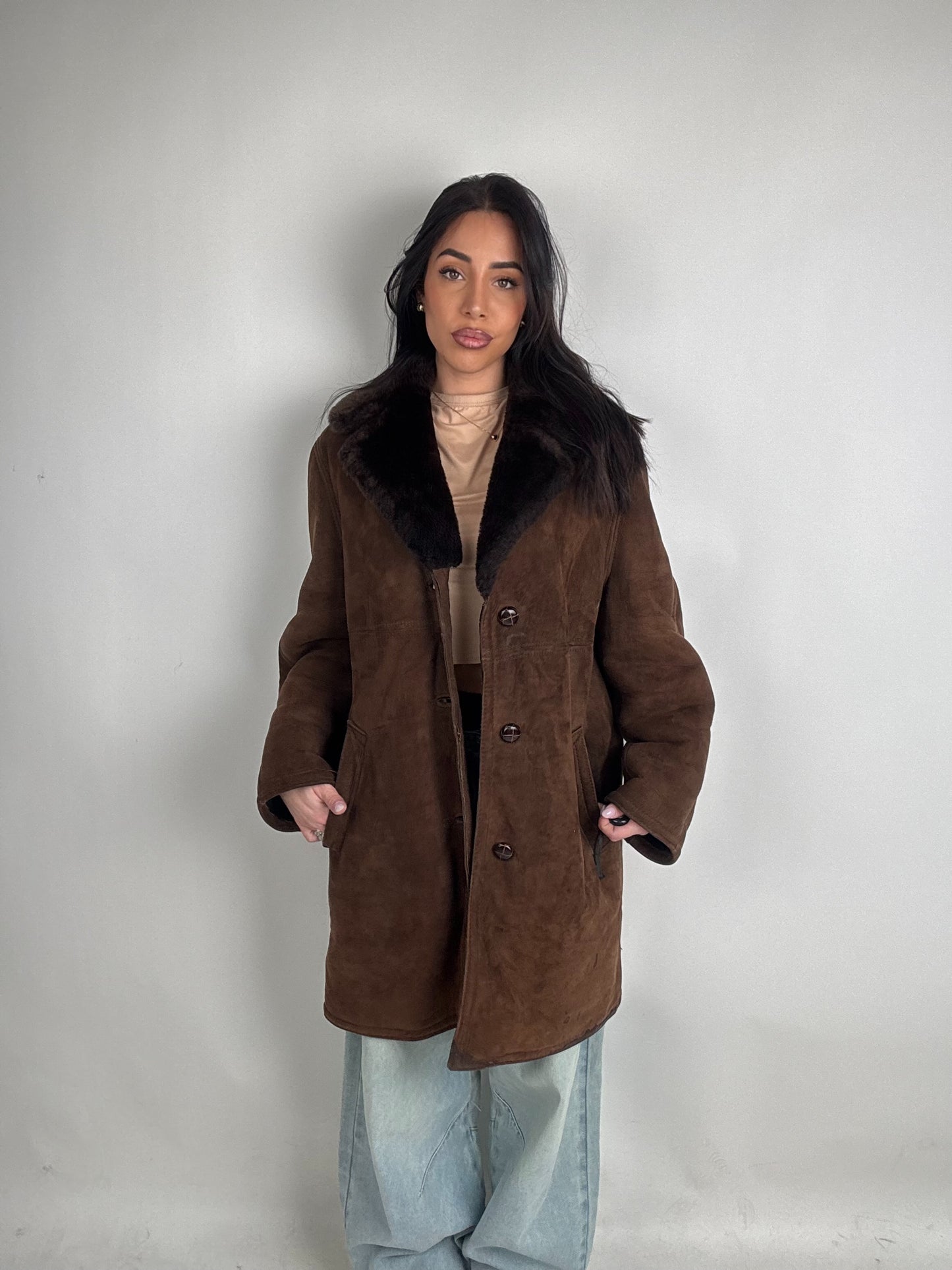 Shearling coat N214