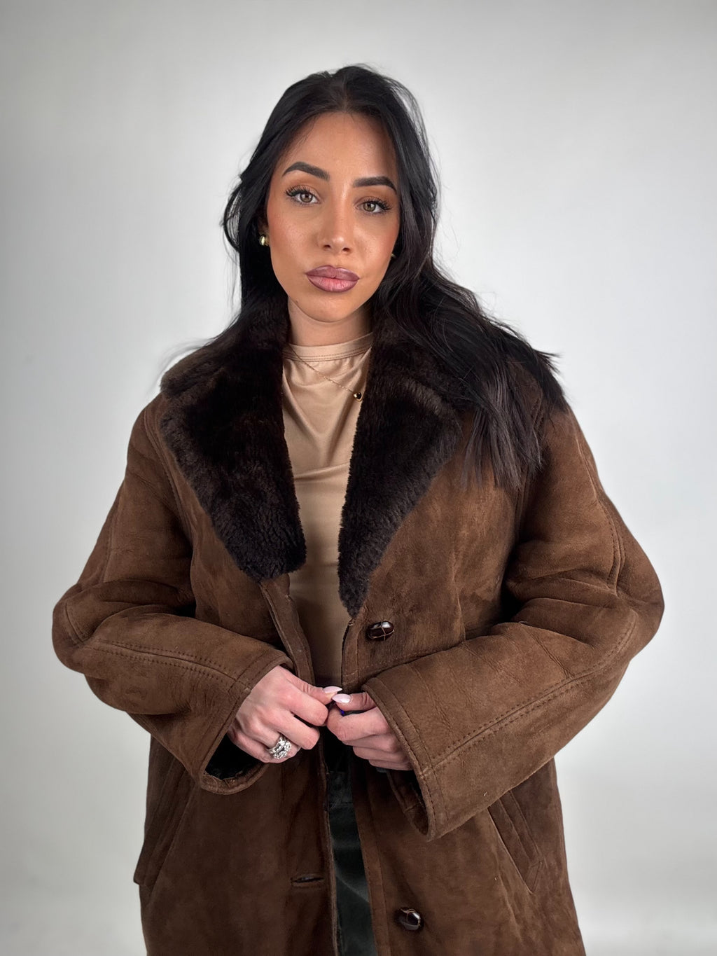 Shearling coat N214