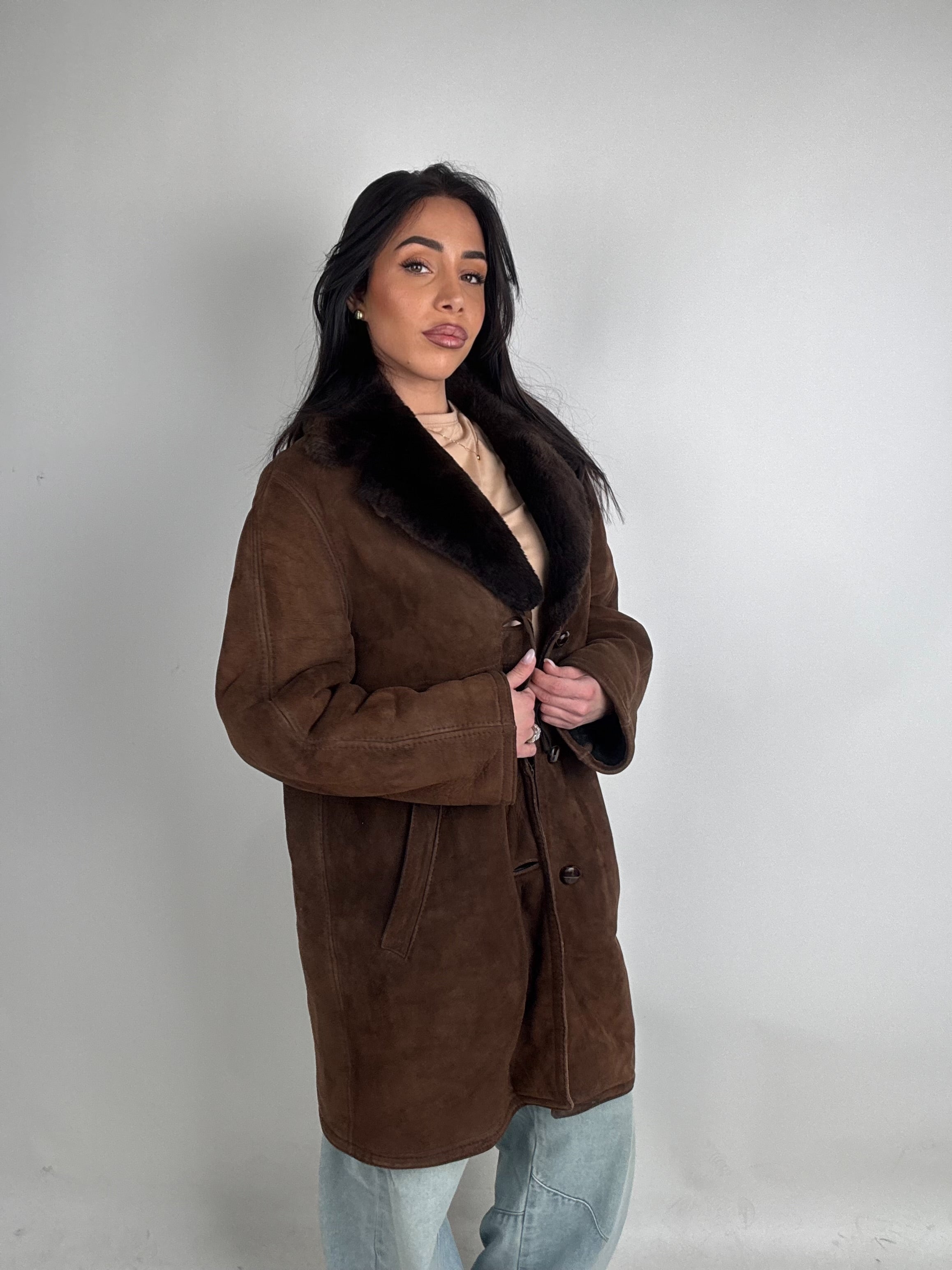Shearling coat N214