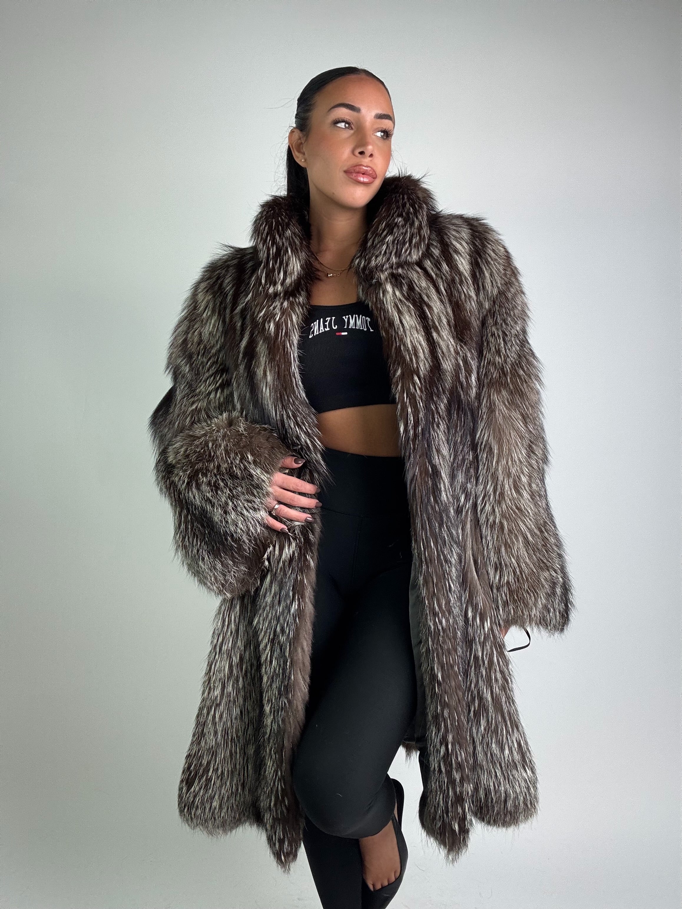 Giacca in volpe argentata N921