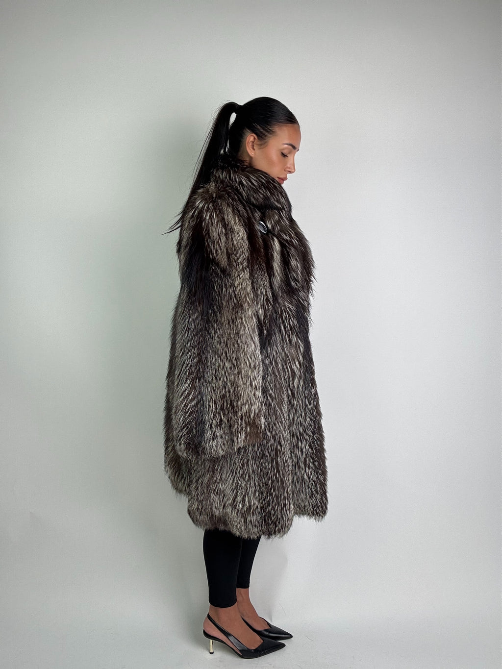 Giacca in volpe argentata N921