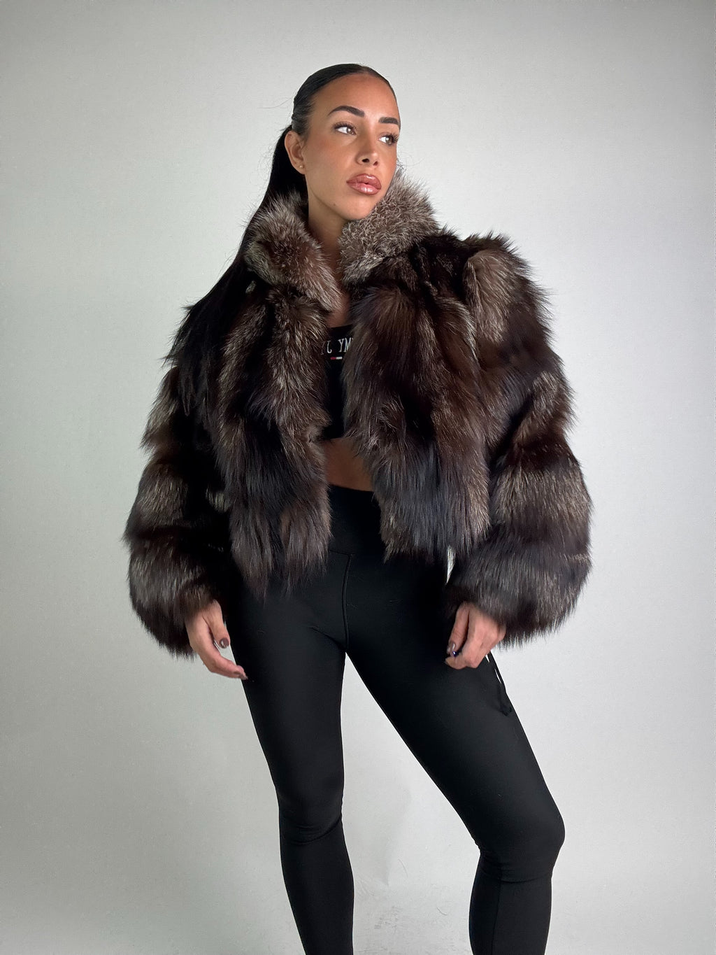 Giacca in volpe argentata N922