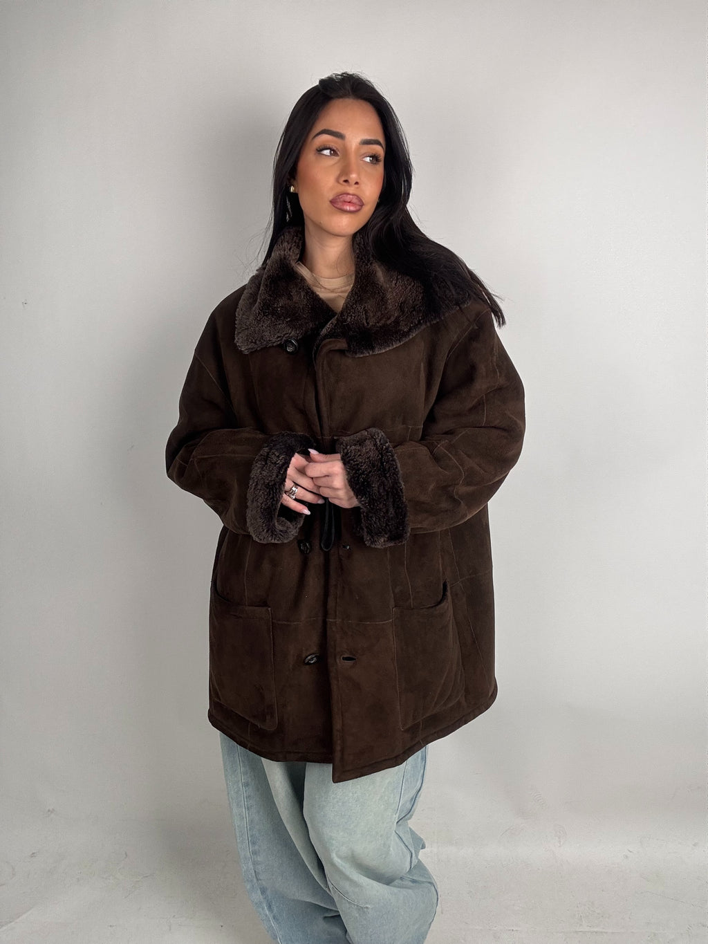 Shearling coat N222