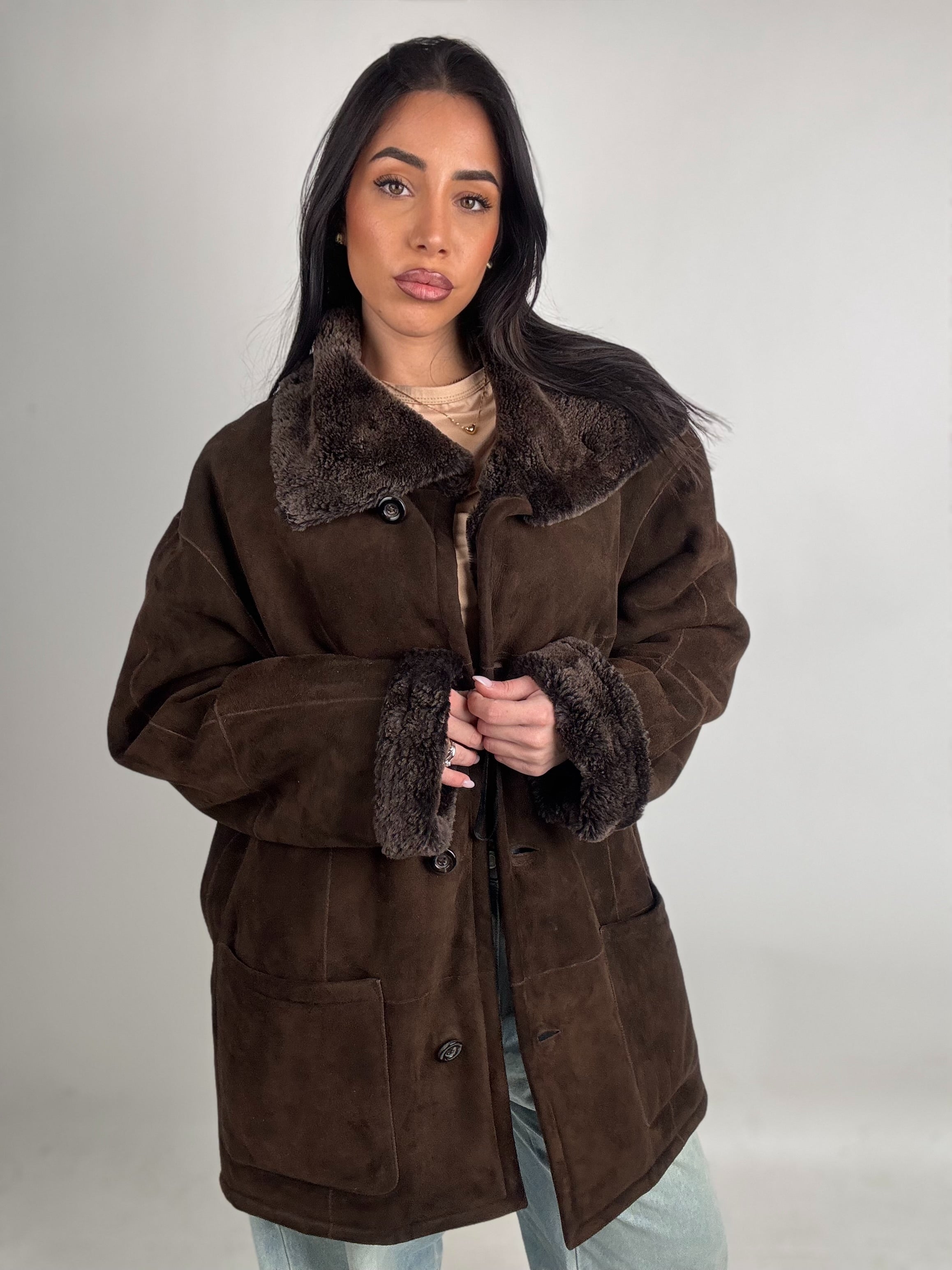 Shearling coat N222