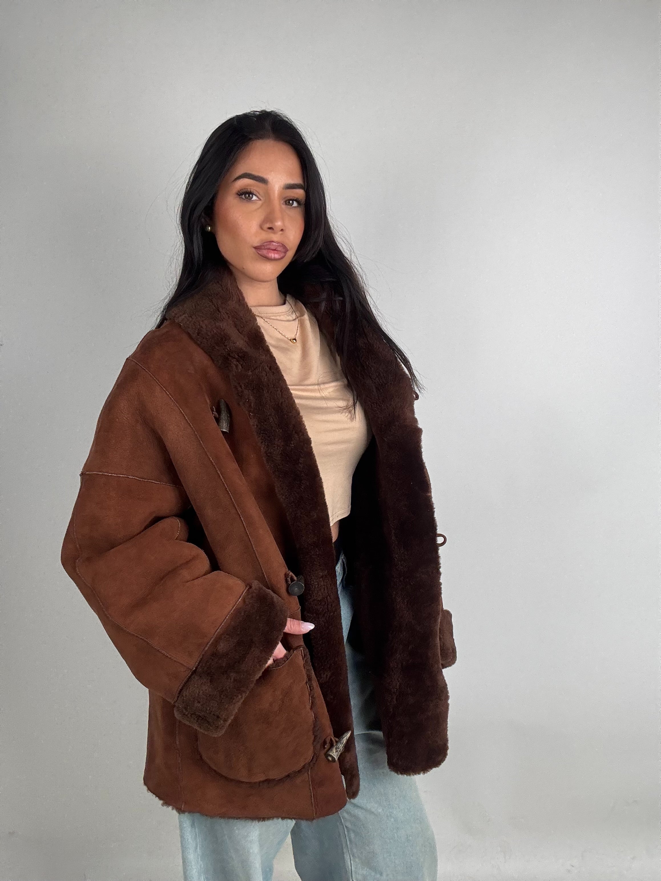Shearling coat N224
