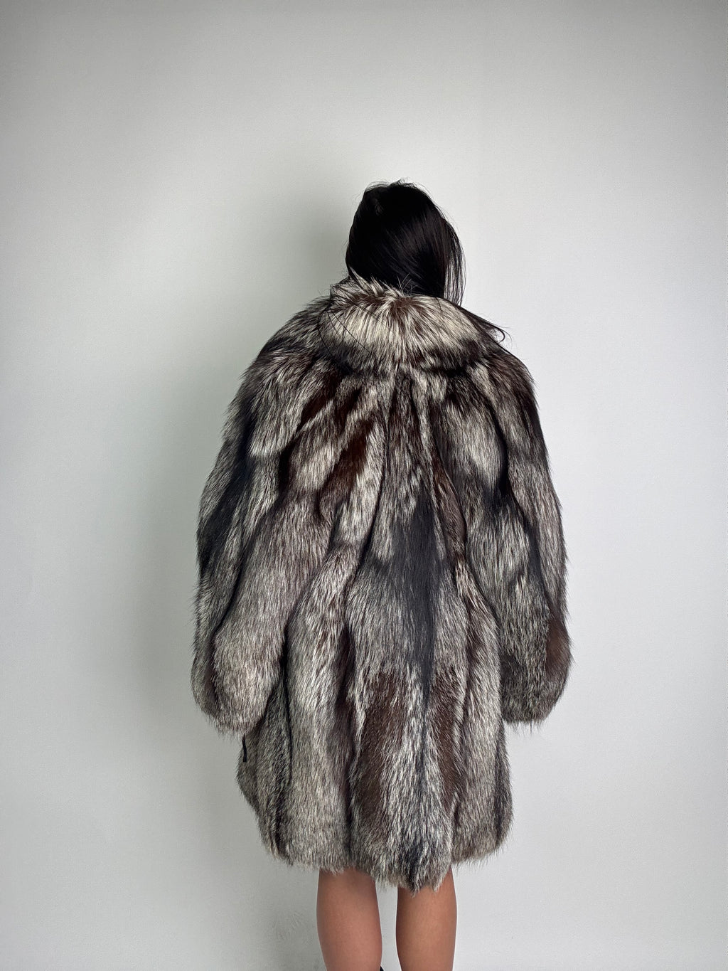 Giacca in volpe argentata N927
