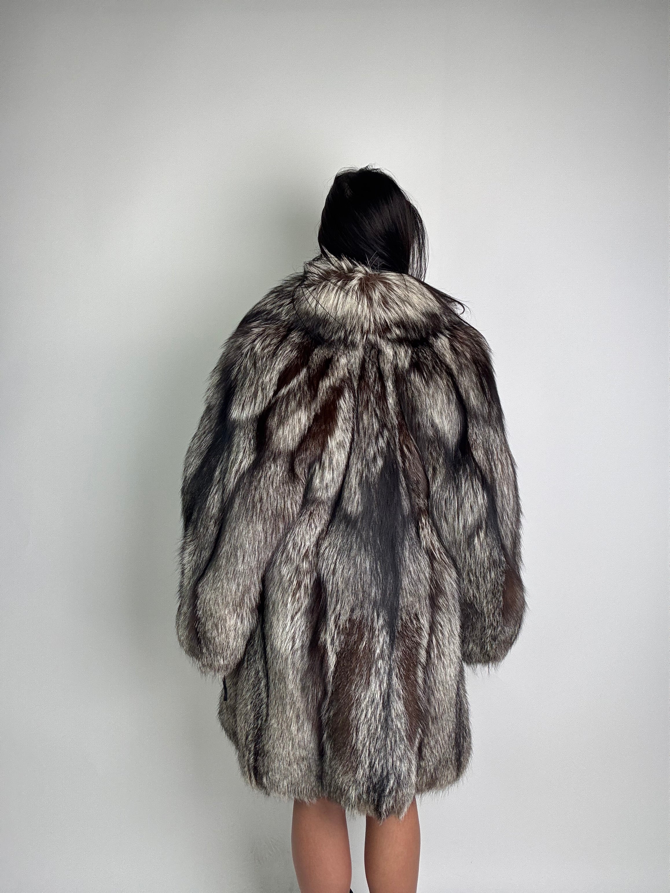 Giacca in volpe argentata N927
