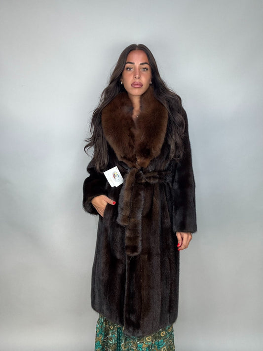Cappotto in visone e volpe