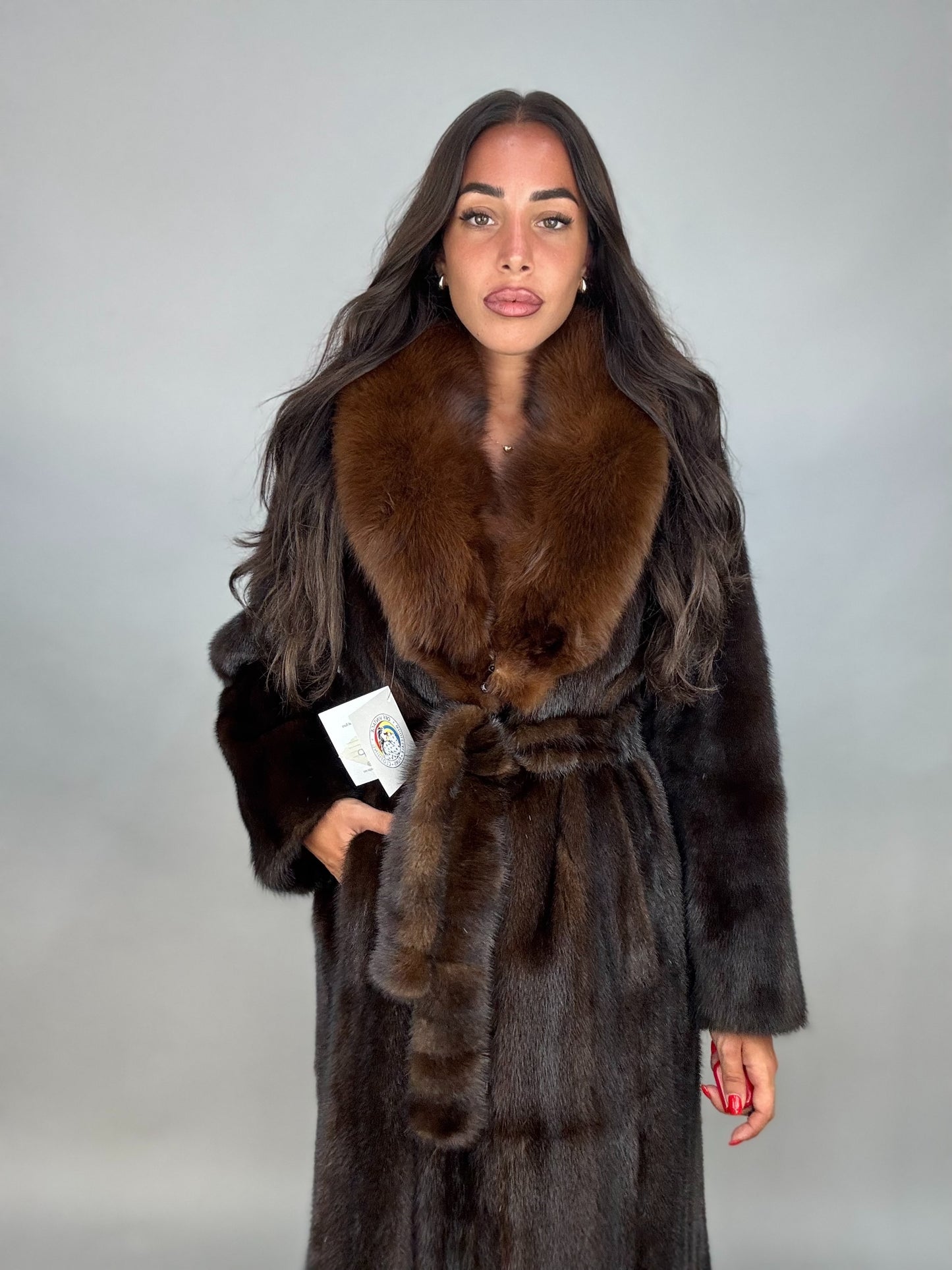 Cappotto in visone e volpe