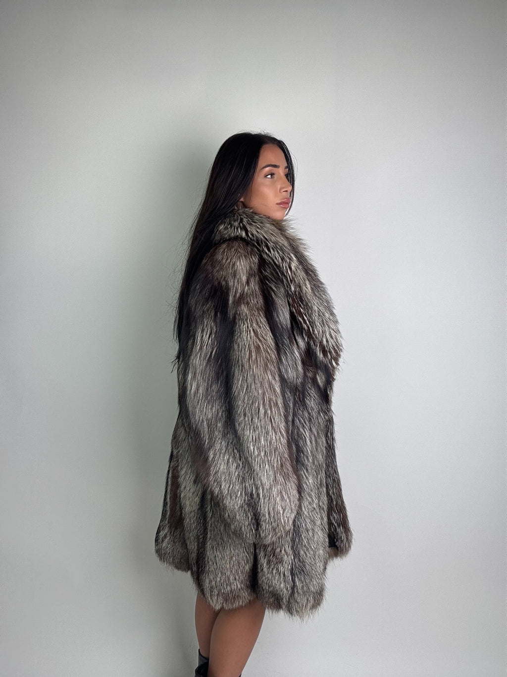Giacca in volpe argentata N927