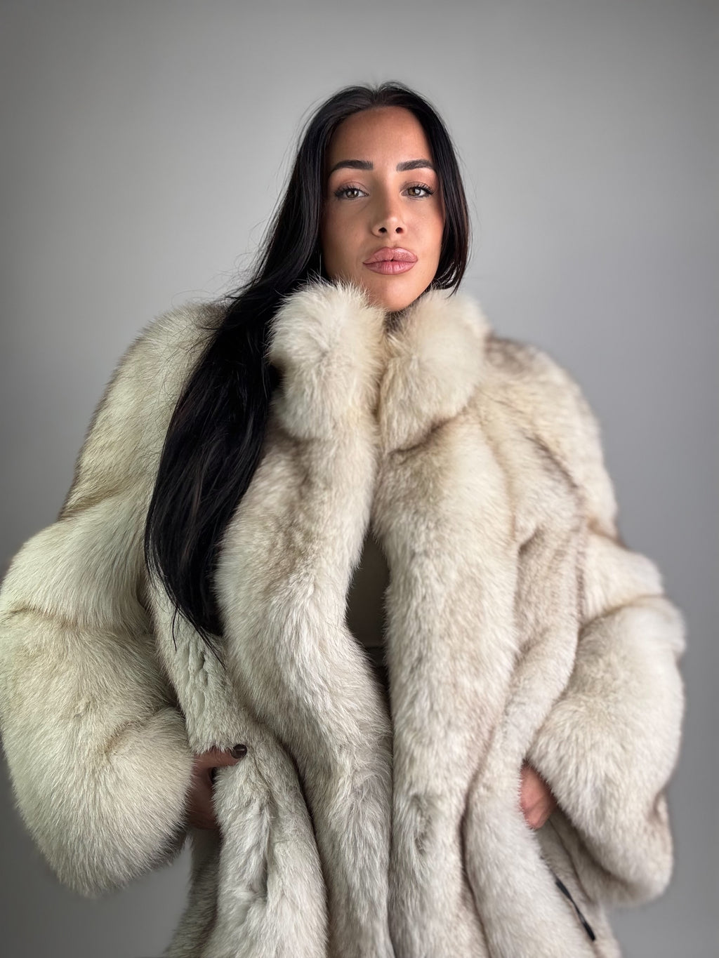 Giacca in volpe della groenlandia N928