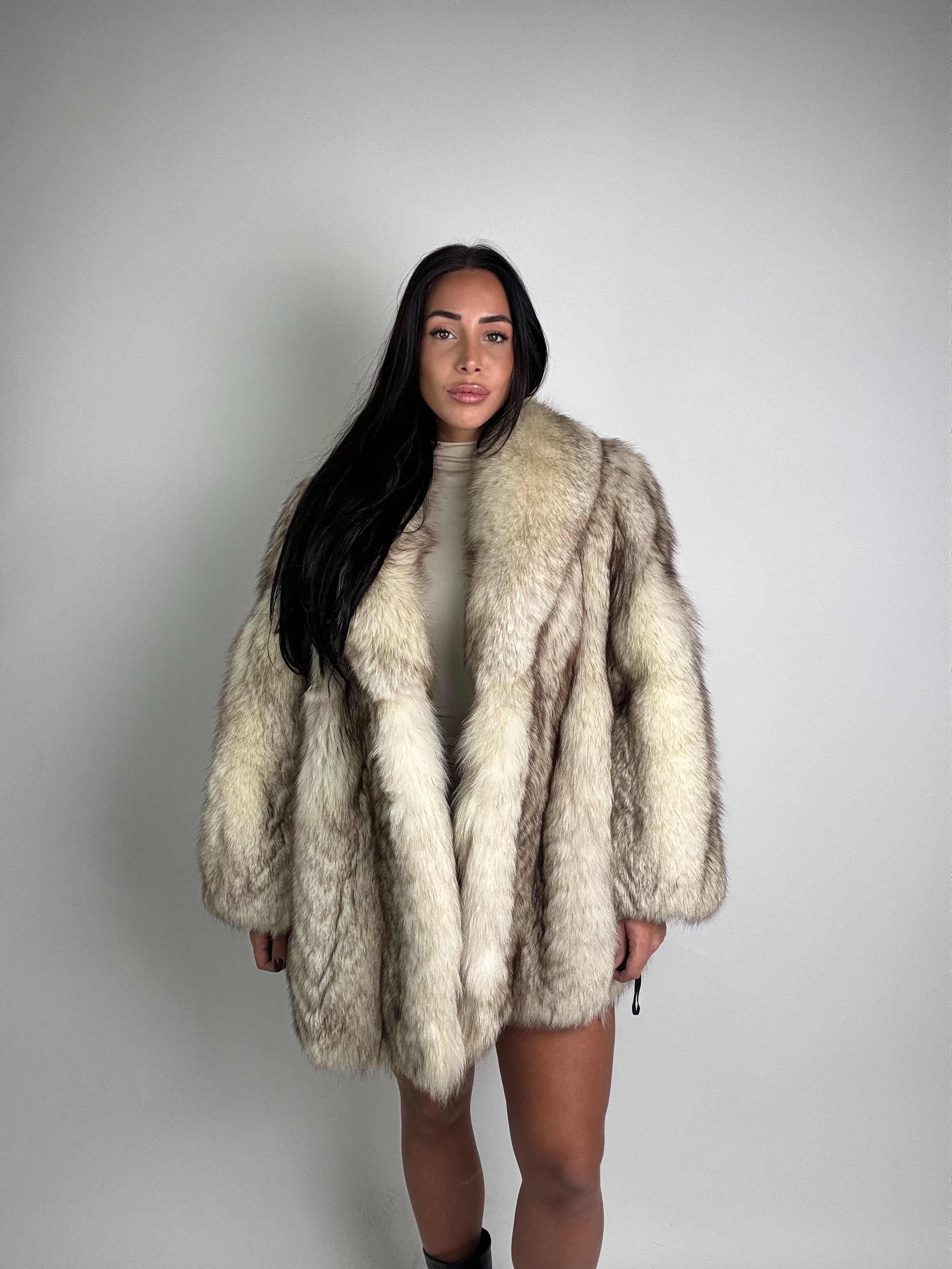 Giacca in volpe della groenlandia N929